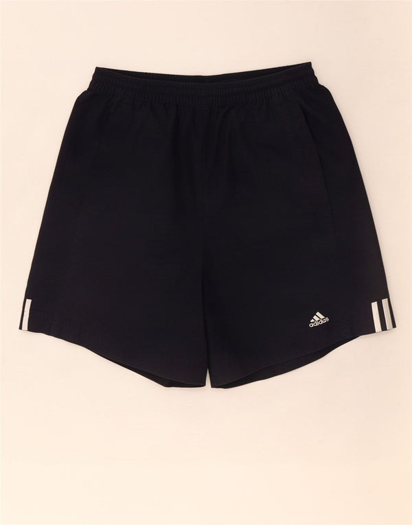 Pantaloncini sportivi da uomo Adidas medi in cotone blu navy