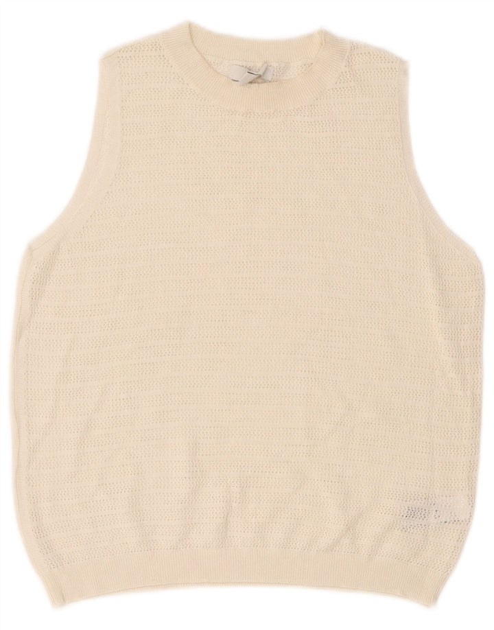 Canotta da donna Marks & Spencer UK 12 medio poliestere bianco sporco