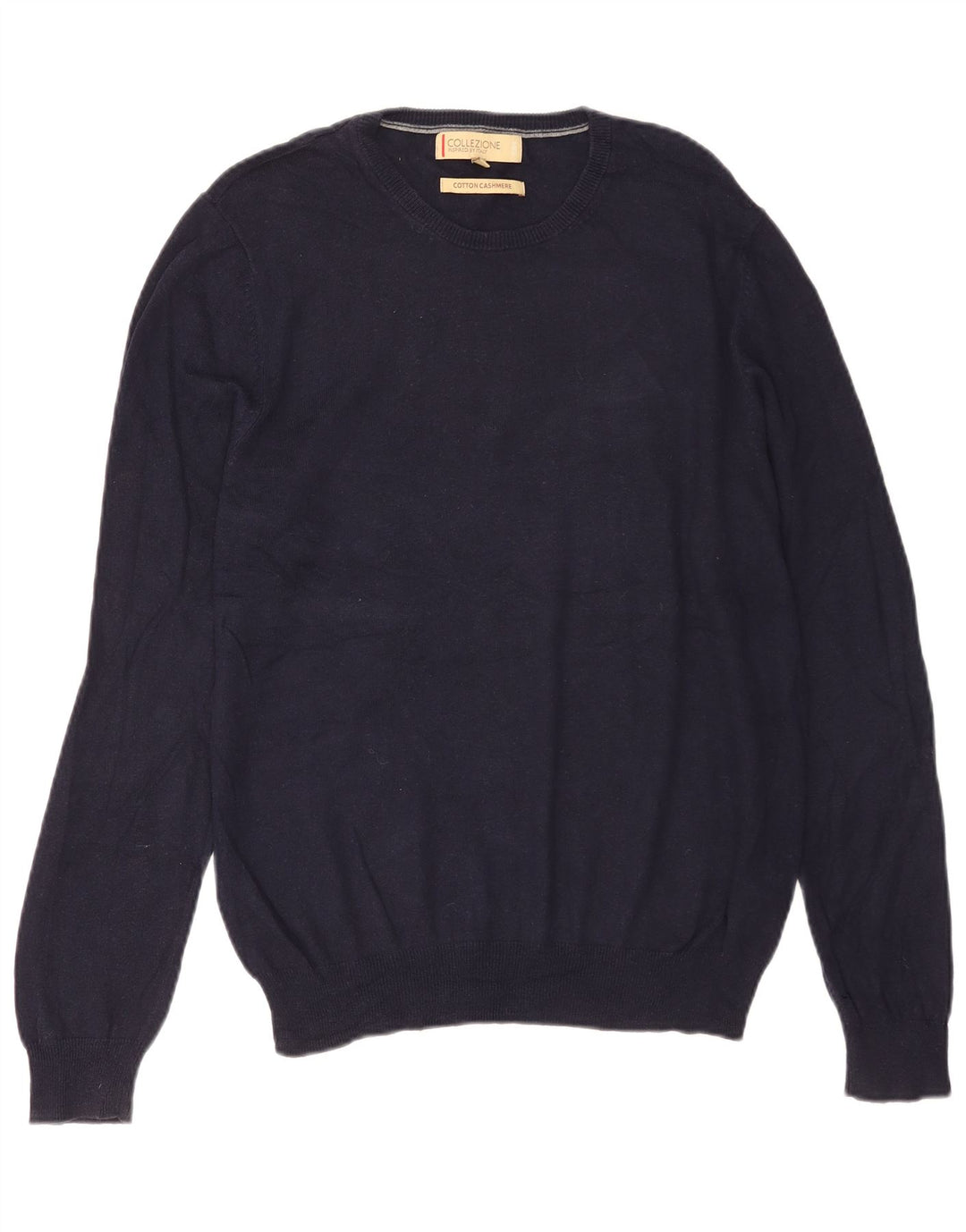 Maglione maglione girocollo da uomo Marks & Spencer cotone medio blu navy