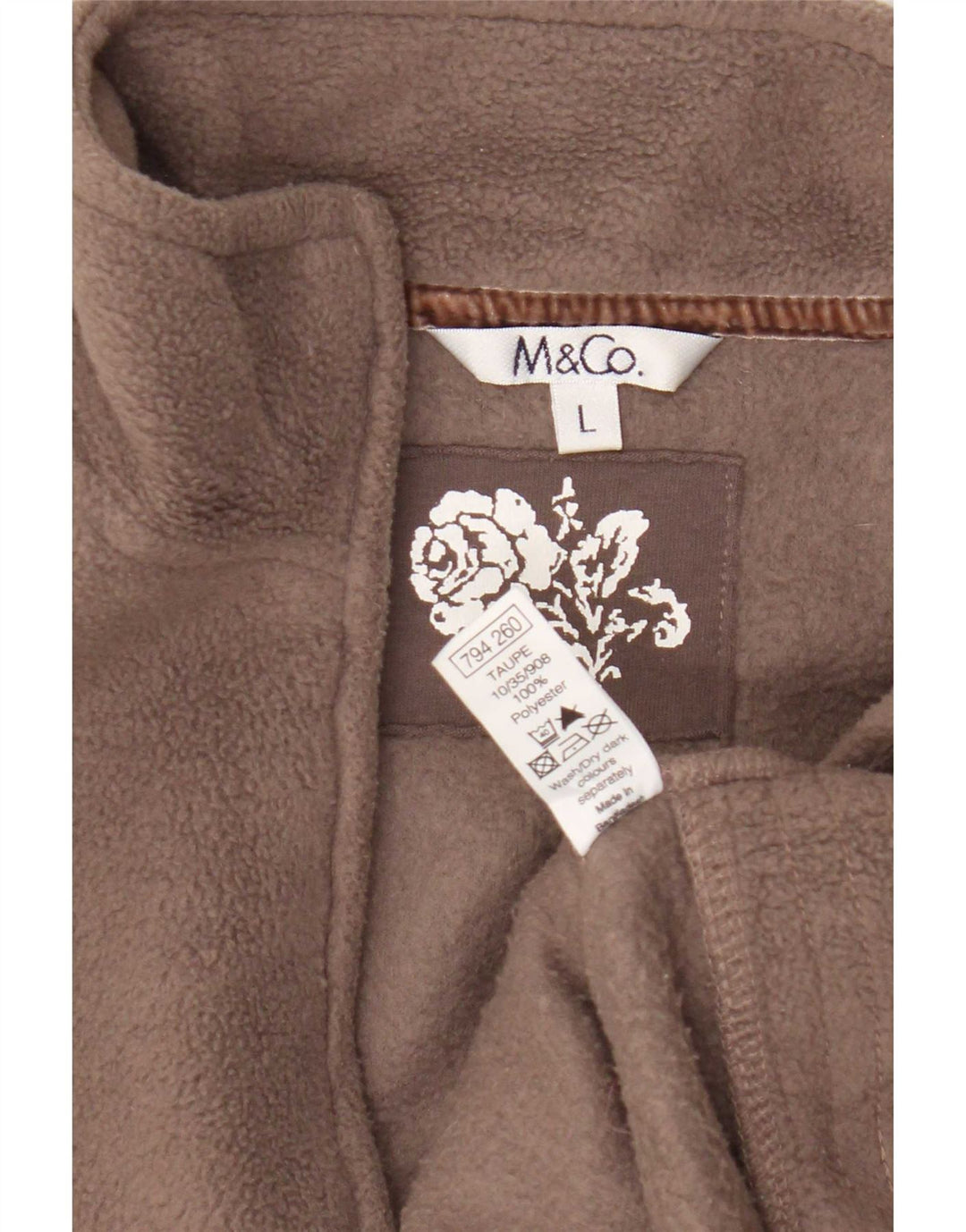 Gilet in pile da donna M&Co UK 16 grande poliestere marrone