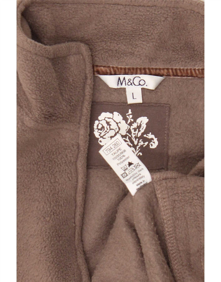 Gilet in pile da donna M&Co UK 16 grande poliestere marrone