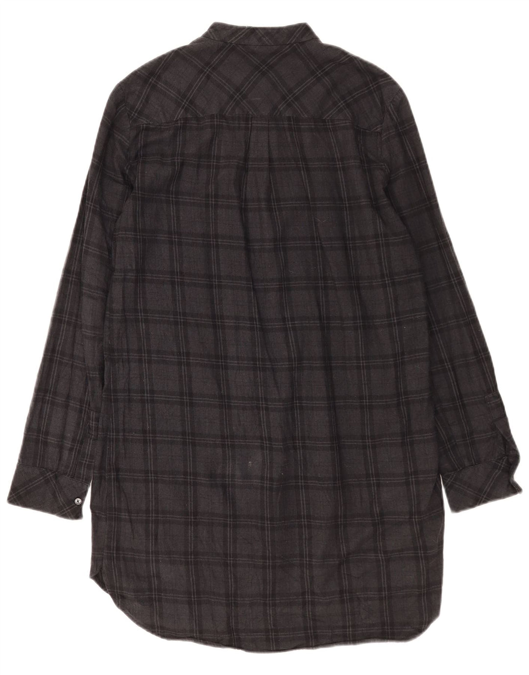 Abito a trapezio a maniche lunghe da donna Zara UK 14 grigio medio a quadri