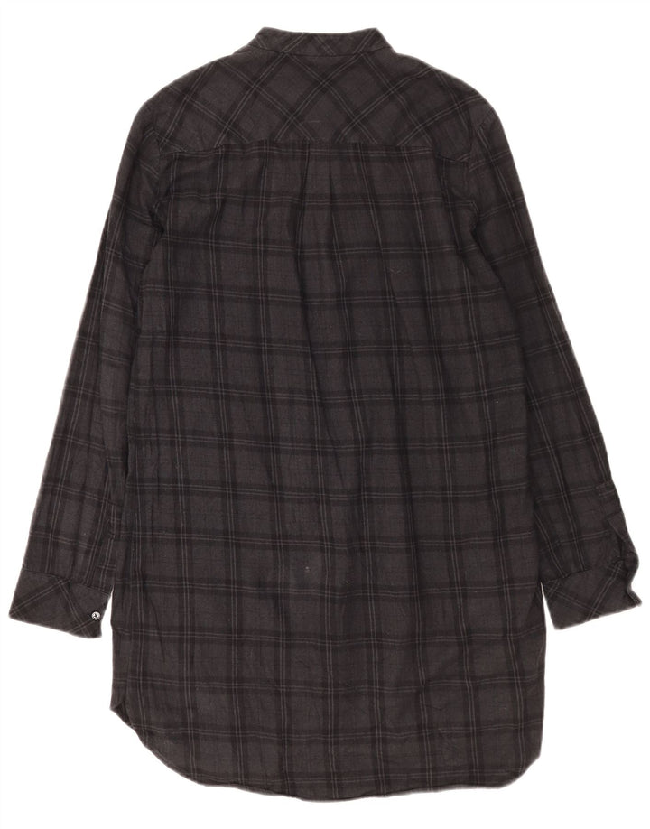 Abito a trapezio a maniche lunghe da donna Zara UK 14 grigio medio a quadri