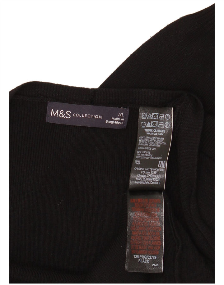 Maglione cardigan oversize lungo da donna Marks & Spencer UK 18 XL Nero
