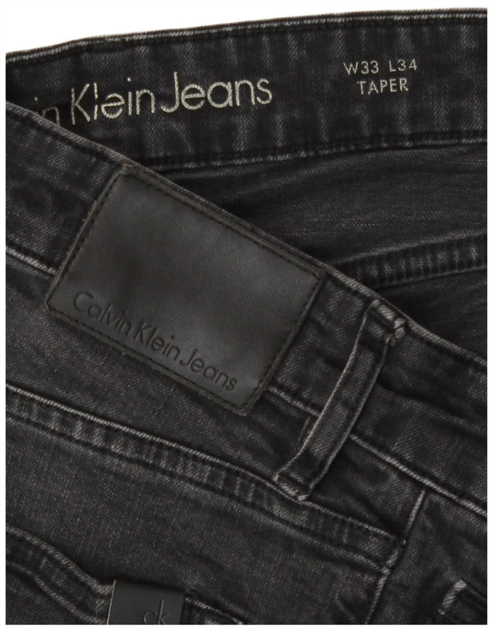 Jeans affusolati da uomo Calvin Klein W33 L29 cotone grigio