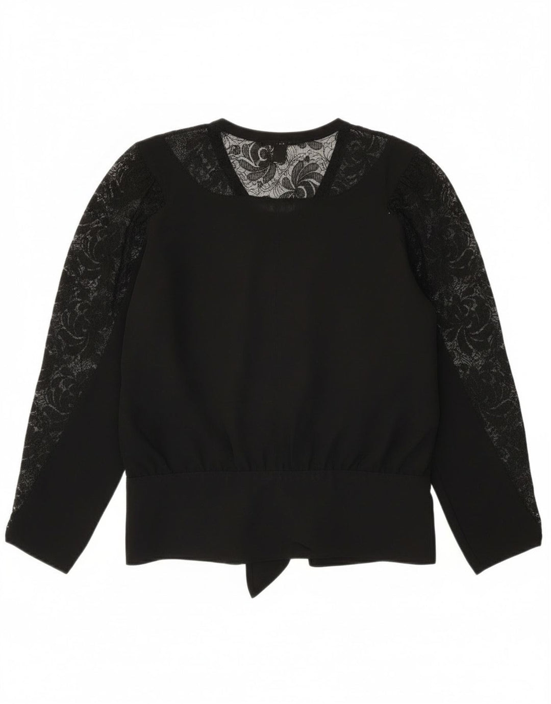 Top camicetta a maniche lunghe da donna di qualità superiore EU 40 viscosa nera media