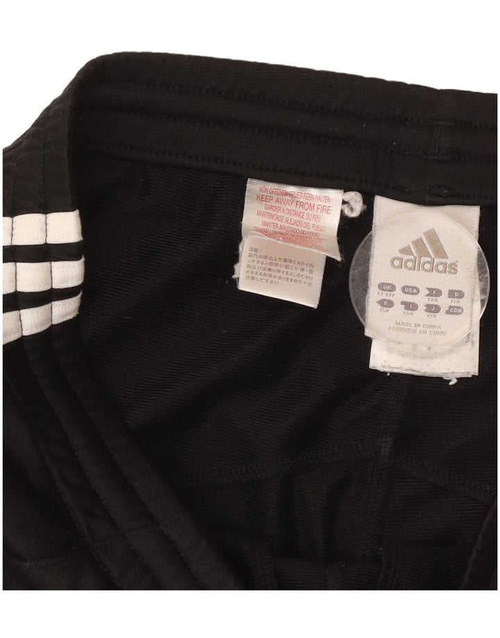 ADIDAS Boys Sport Shorts 12-13 Years Black Colourblock Polyester