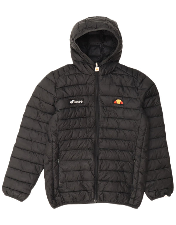 Giacca imbottita con cappuccio Ellesse da bambino 12-13 anni in poliestere nero