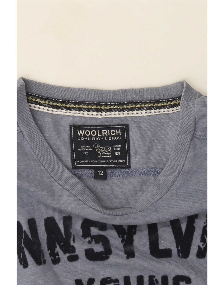 T-shirt grafica per ragazzi Woolrich Top 11-12 anni Blu