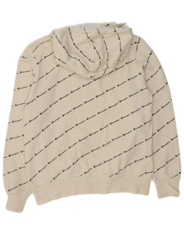 Maglione con cappuccio grafico da donna Champion UK 14 Cotone bianco medio