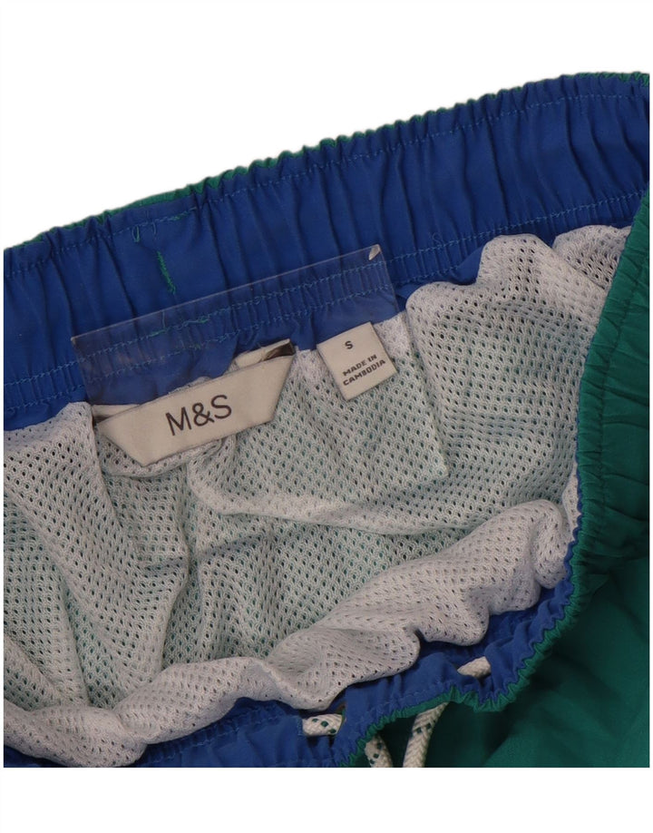 Pantaloncini da bagno da uomo Marks & Spencer piccoli verdi