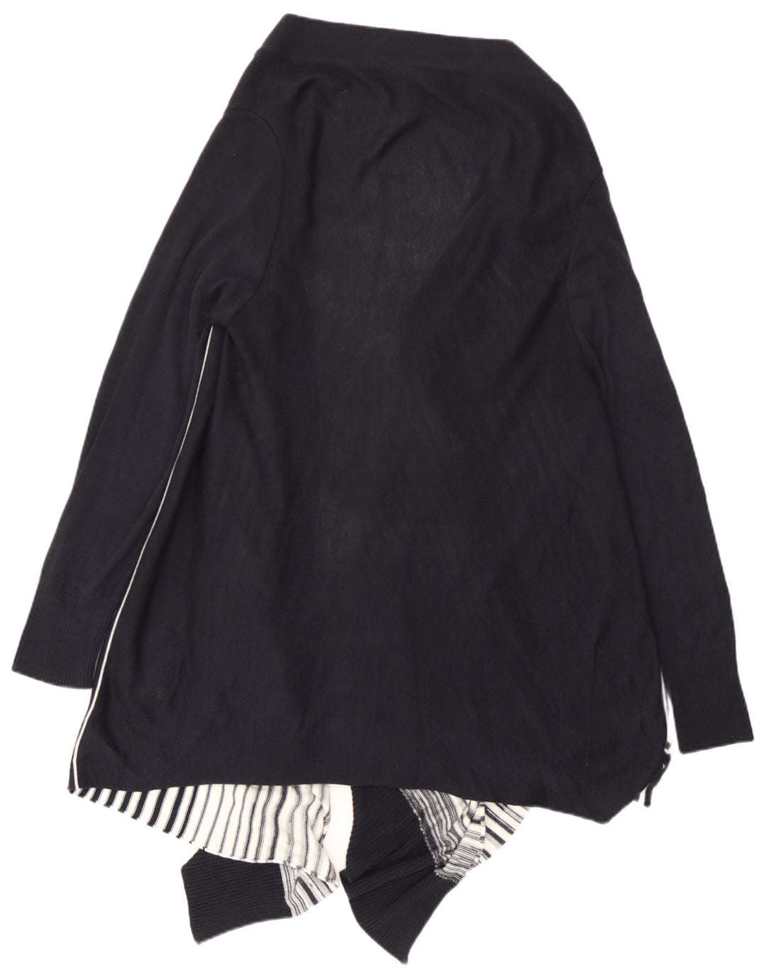 Maglione cardigan asimmetrico da donna Marks & Spencer UK 14 grande nero