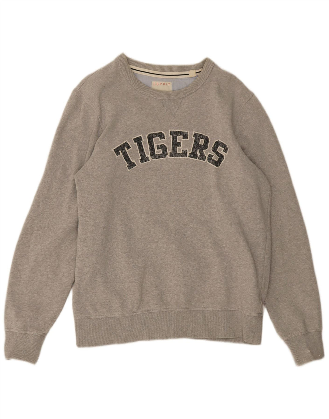 Felpa grafica da uomo Esprit Maglione grande cotone chiazzato grigio