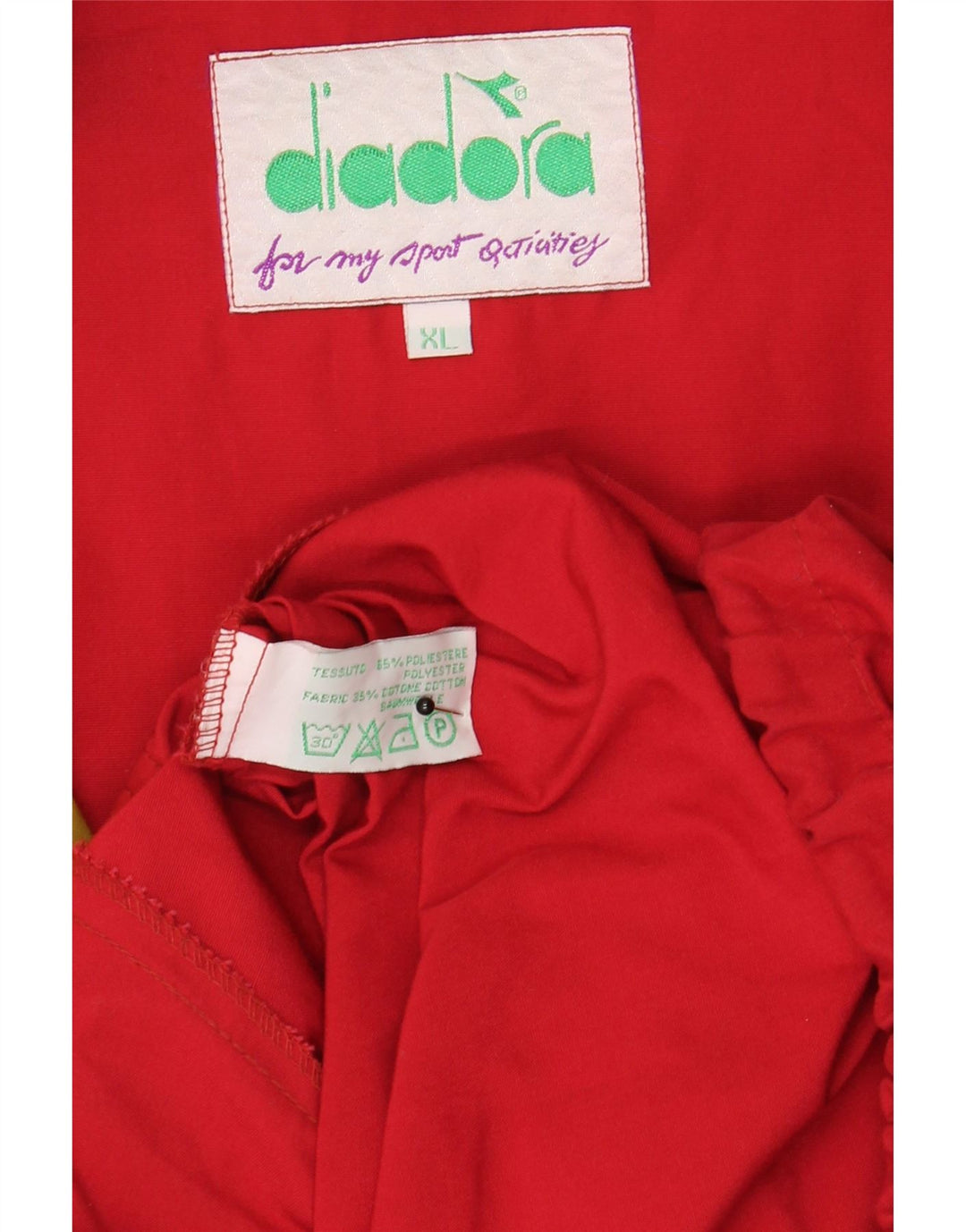 Giacca utility oversize da uomo Diadora UK 42 XL poliestere rosso