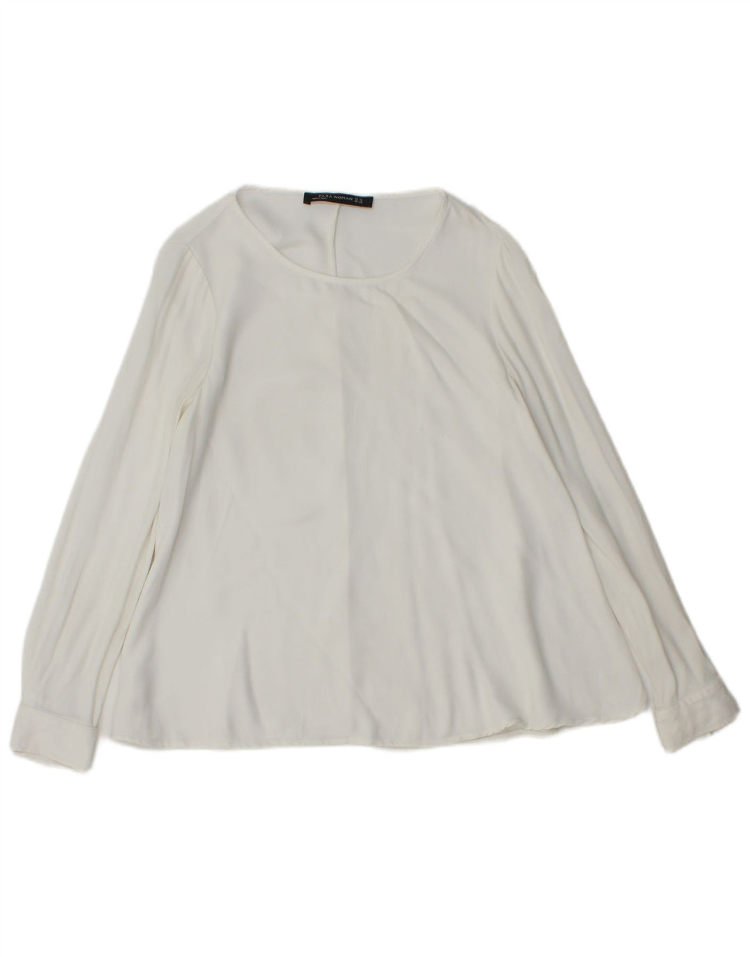 Camicetta a maniche lunghe da donna Zara UK 6 XS bianca