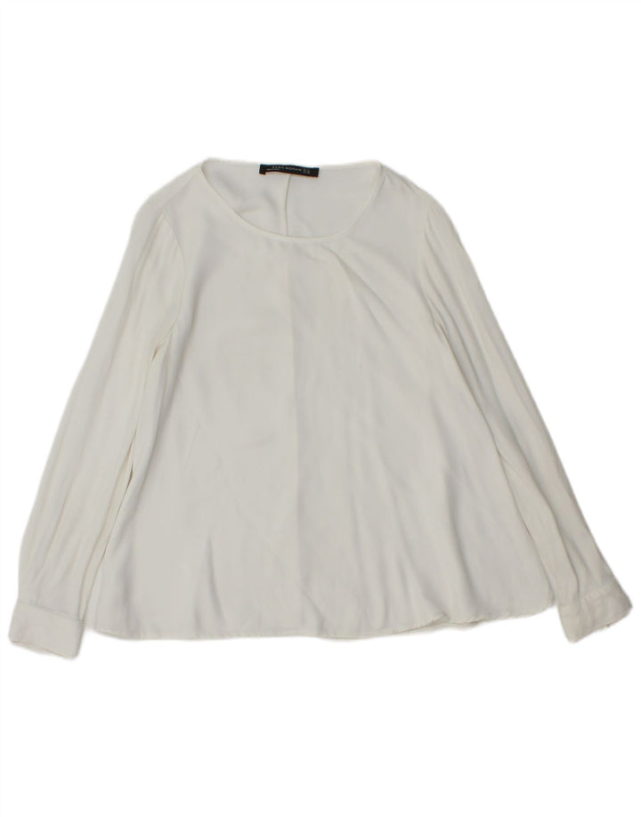 Camicetta a maniche lunghe da donna Zara UK 6 XS bianca