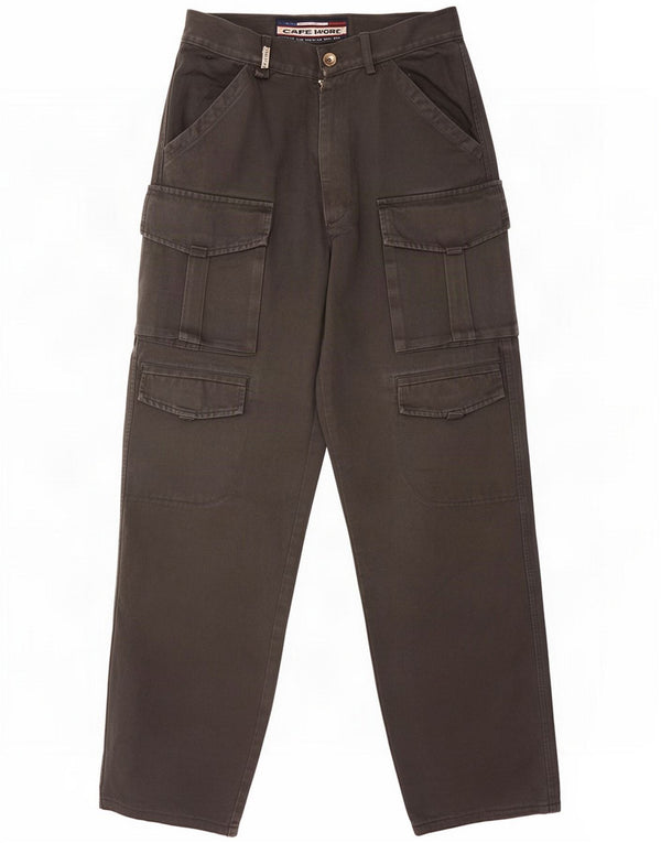 Pantaloni cargo dritti da donna Cape Horn taglia 46 Medium W28 L29 Cotone grigio