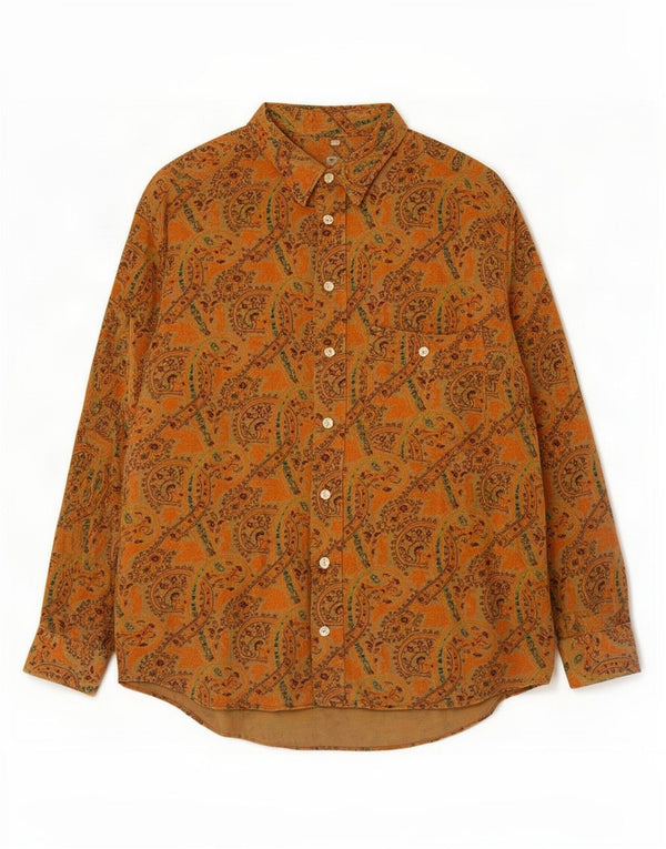 Camicia vintage da uomo XL marrone Paisley