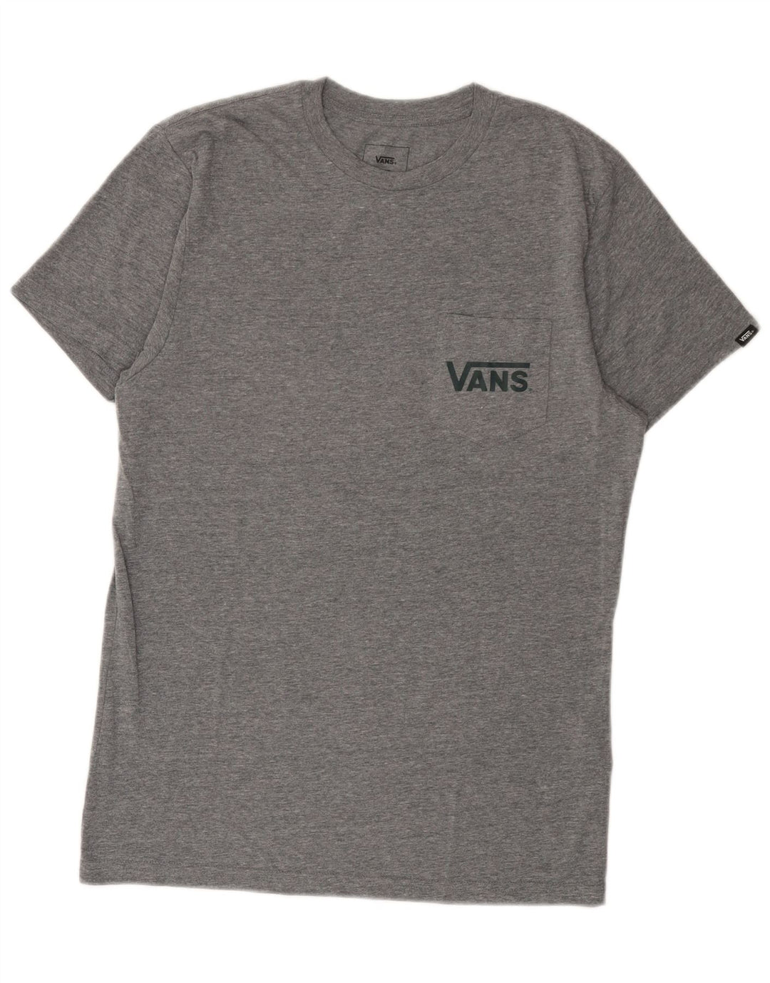 T-shirt grafica personalizzata da uomo di Vans, top in cotone chiazzato grigio medio