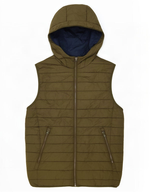 Jack & Jones Gilet imbottito con cappuccio da uomo UK 40 Large Poliestere kaki
