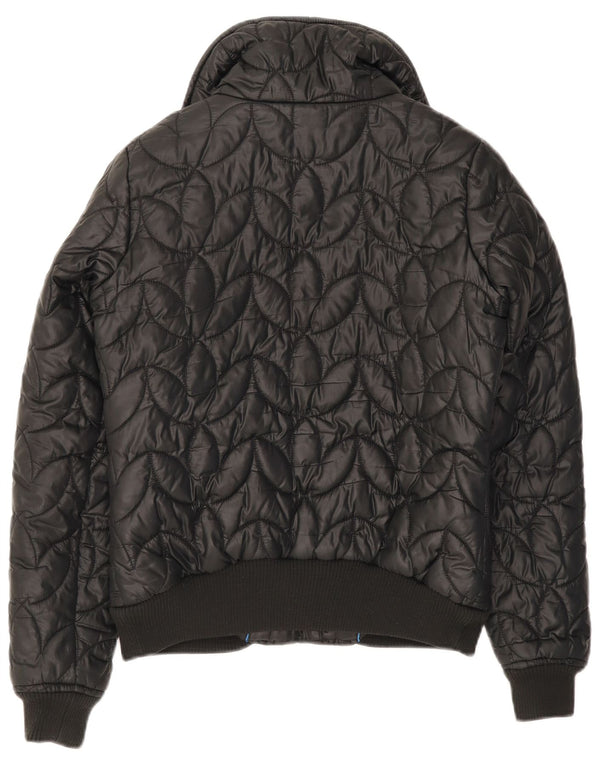 Giacca imbottita bomber da donna Adidas UK 12 poliestere nero medio