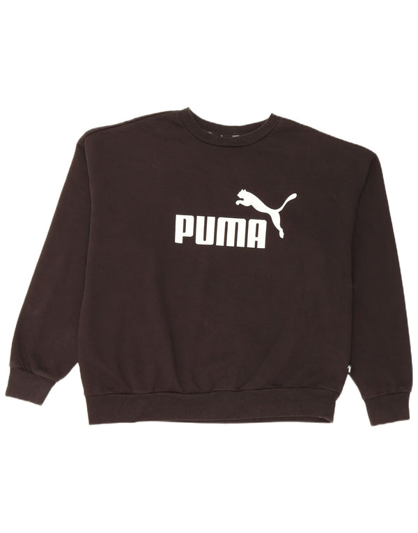 Felpa grafica da donna Puma Jumper UK 18 XL cotone nero