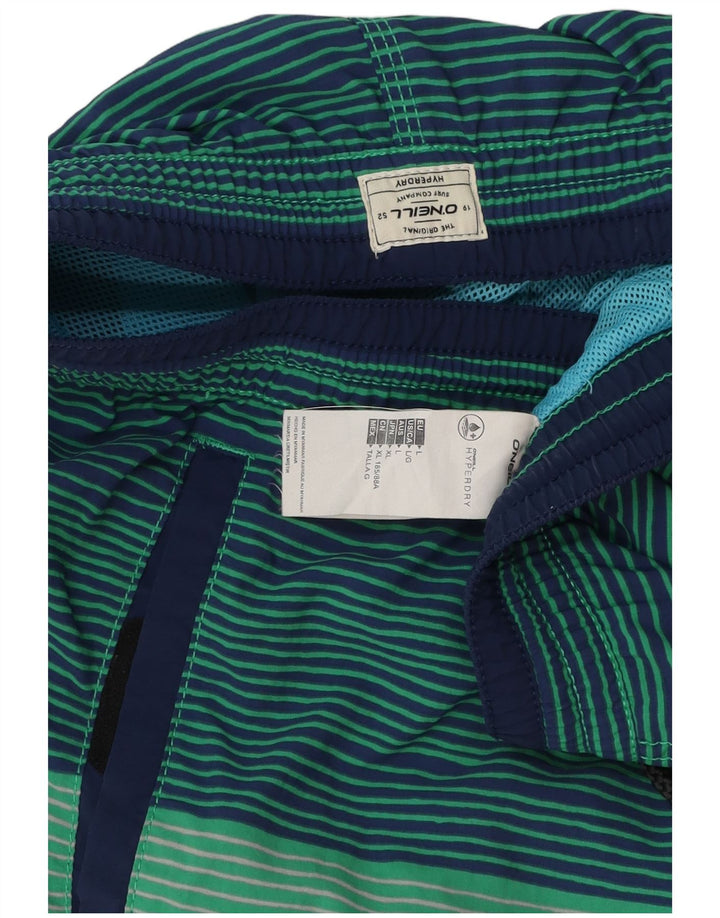 Pantaloncini da bagno grafici da uomo O'Neill grandi in poliestere a righe multicolori