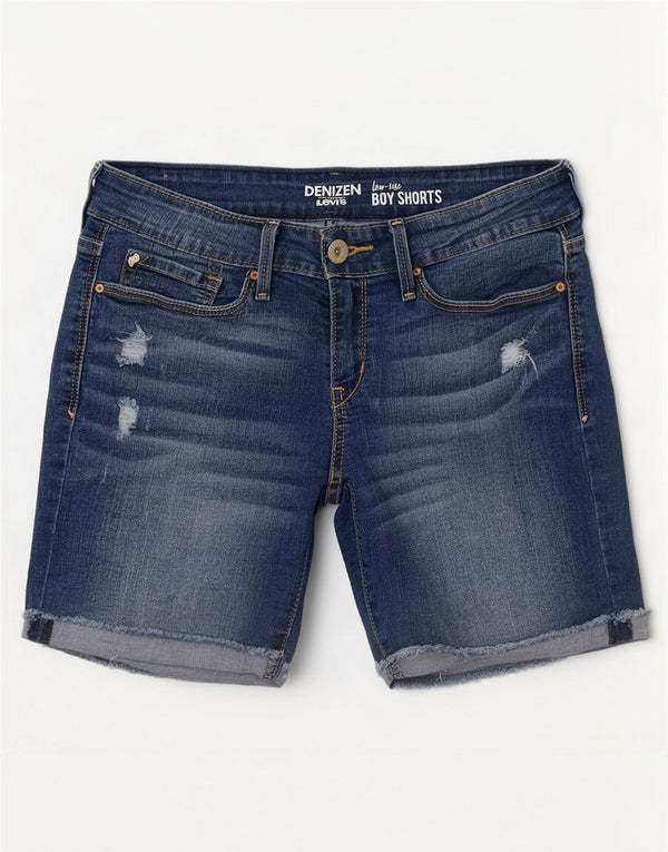 Levi's Womens Denizen Low Waist Denim Shorts US 7 Medium W28 Blue