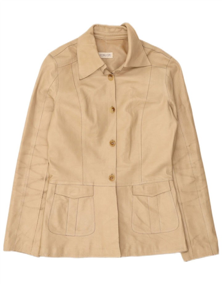 Giacca in Pelle Donna Antonello Serio IT 44 Pelle Beige Medio