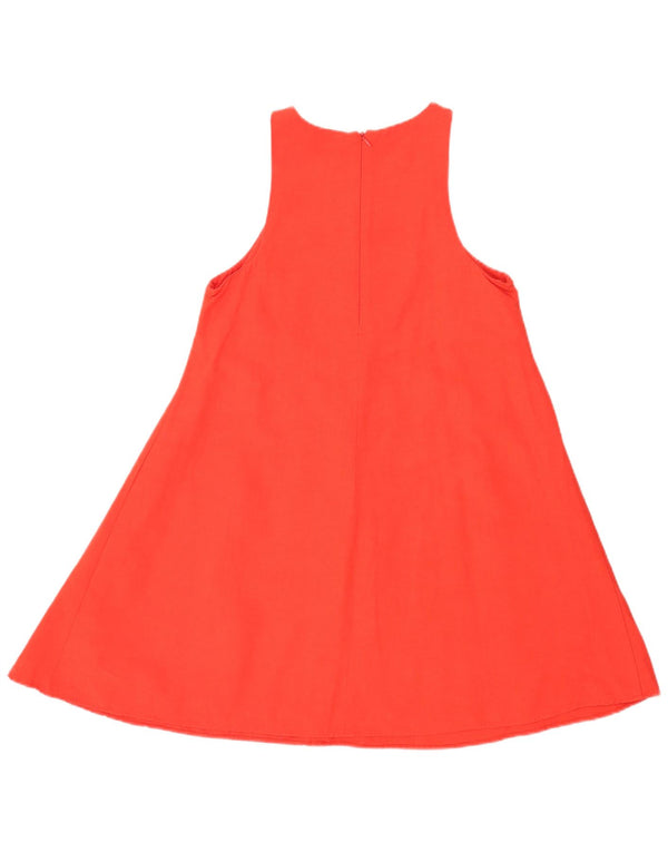 Abito a trapezio regolare senza maniche da donna Zara UK 8 piccolo in viscosa rossa