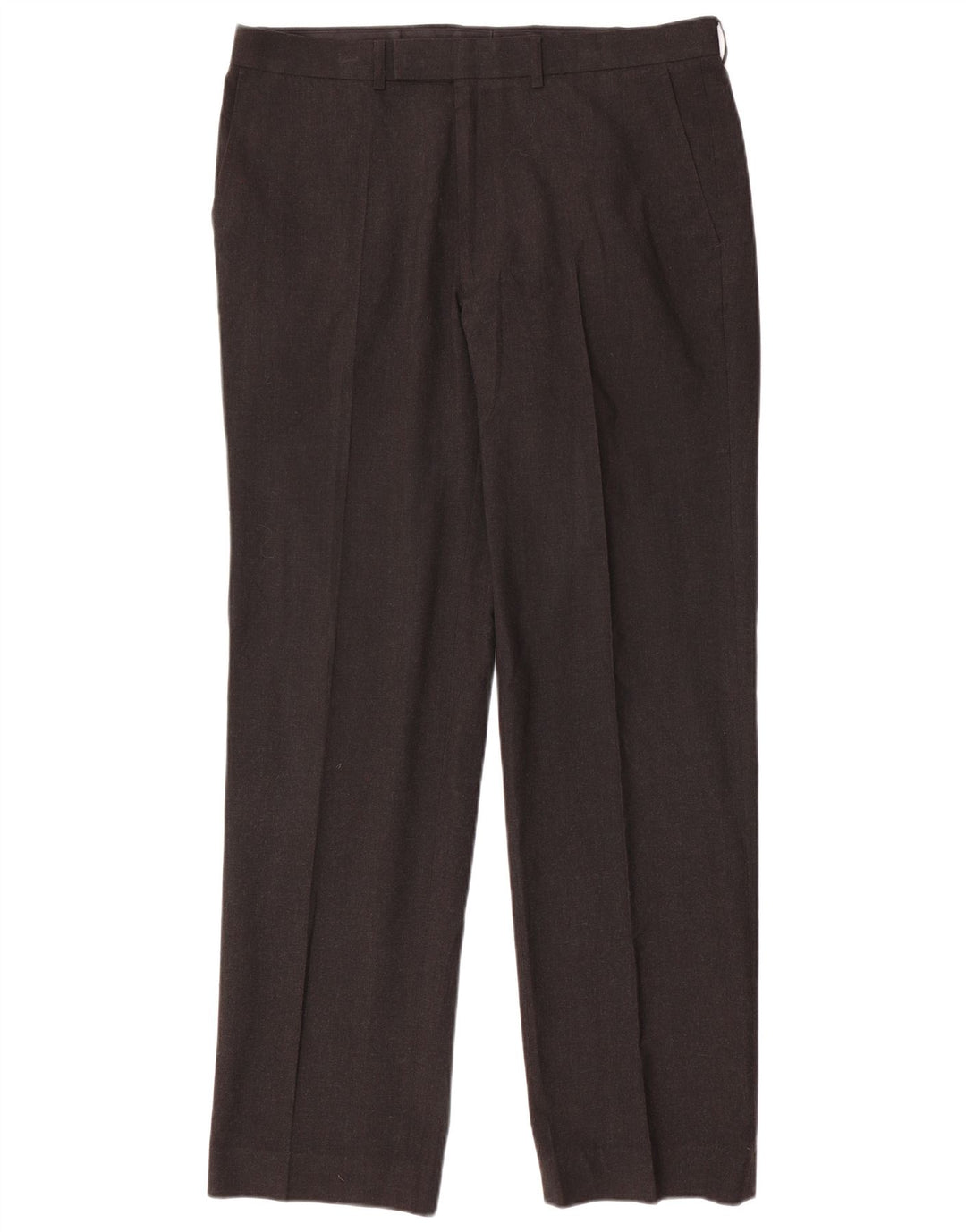 Pantaloni da abito dritti da uomo Marks & Spencer W36 L33 poliestere grigio