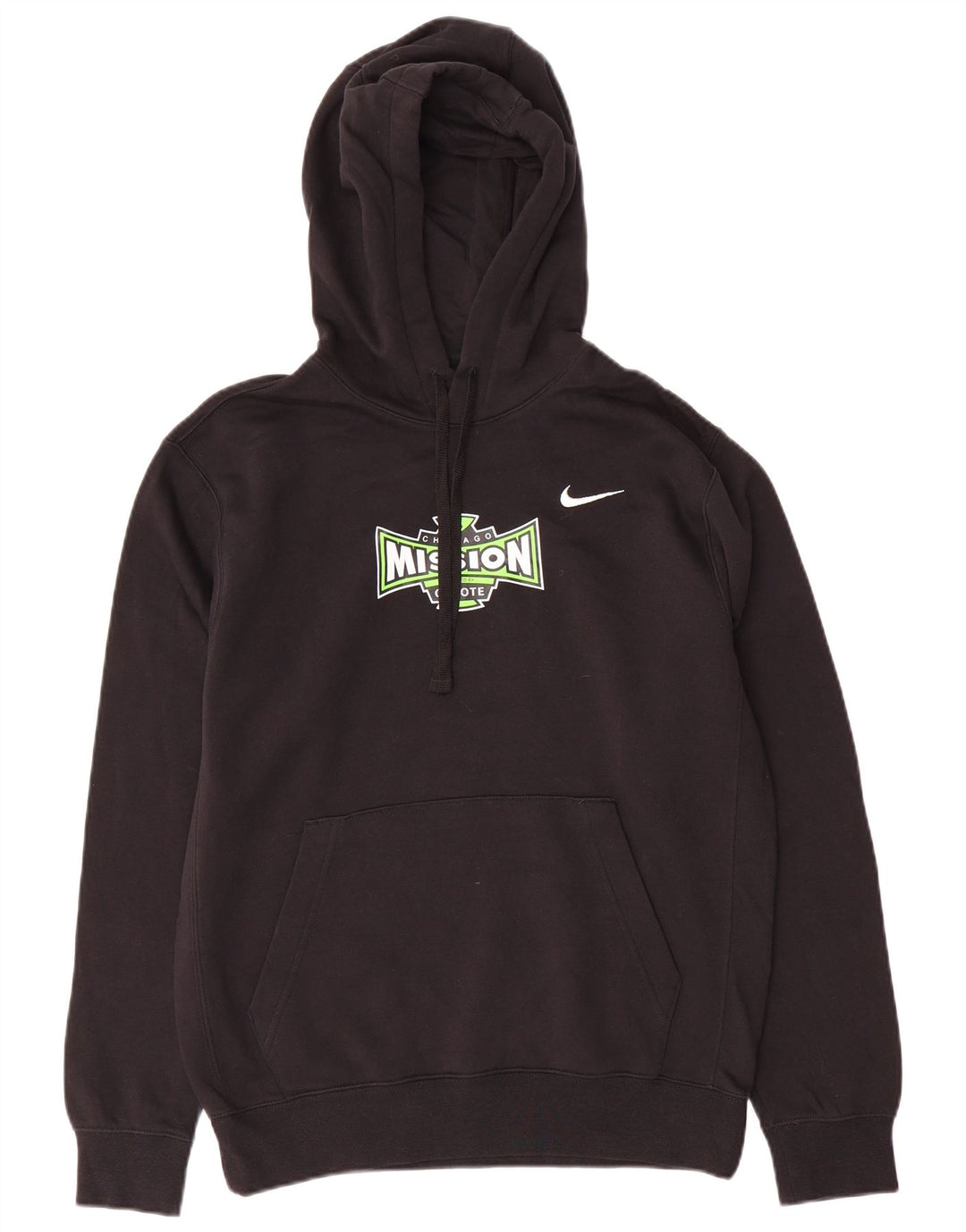 Felpa con cappuccio grafica Nike da uomo piccola in cotone nero