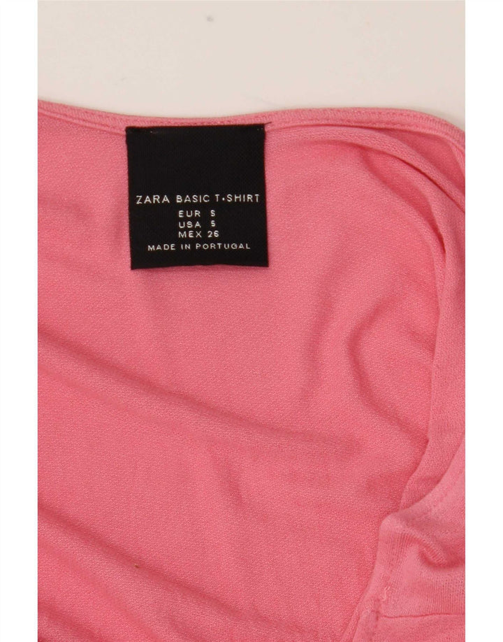 Top corto da donna Zara a maniche lunghe UK 10 piccolo rosa