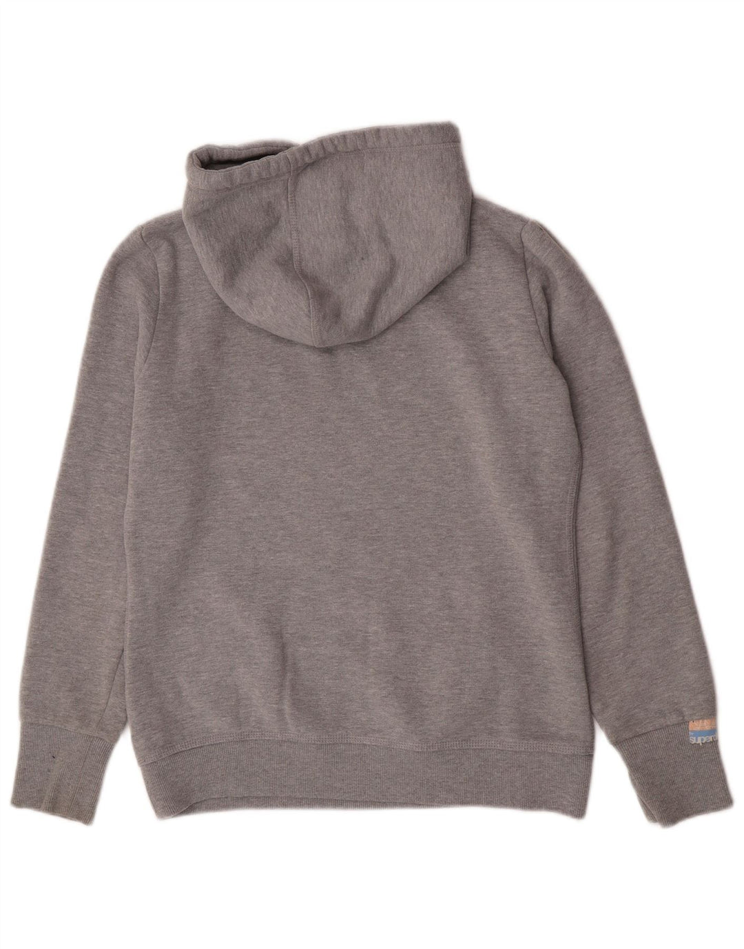 Felpa con cappuccio grafica da donna Superdry UK 16 grande poliestere grigio