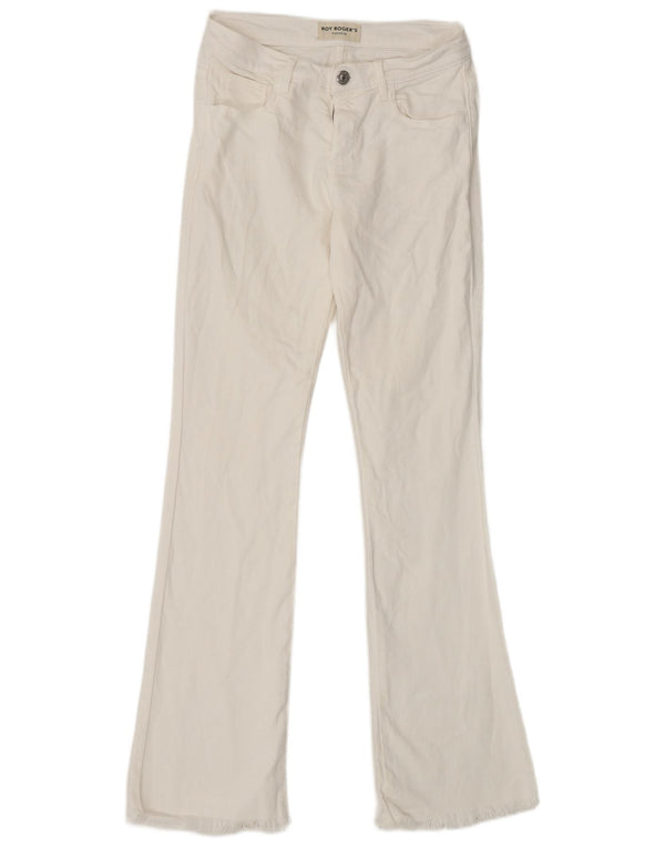 ROY ROGERS Jeans Bootcut Bambina 15-16 Anni W27 L30 Cotone Bianco