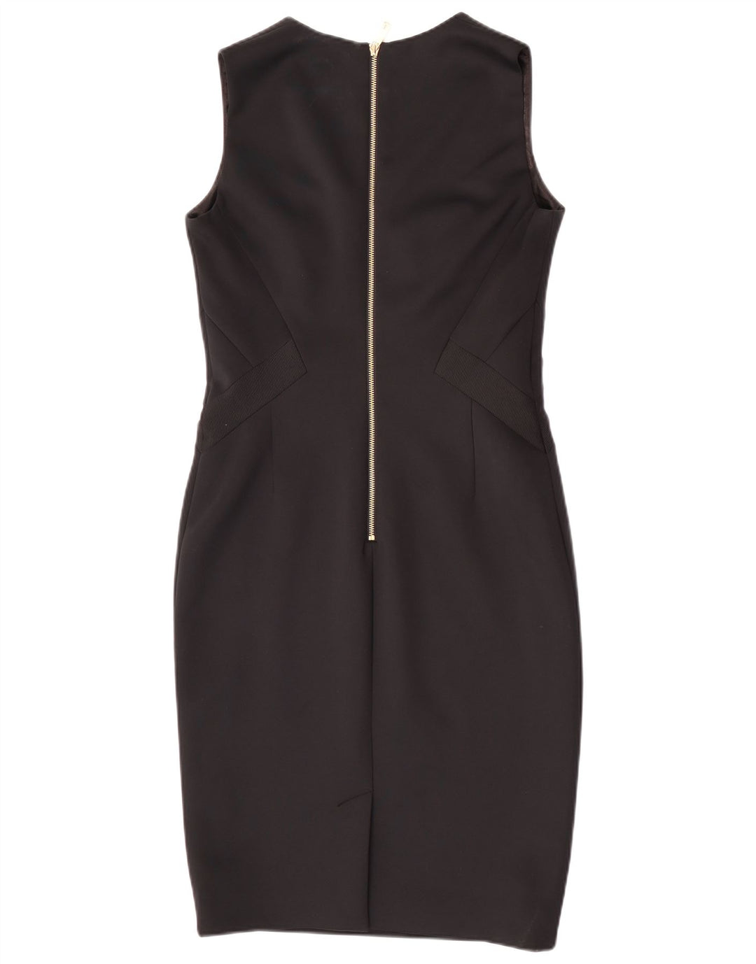 Abito aderente senza maniche da donna Ted Baker taglia 3 medio poliestere nero
