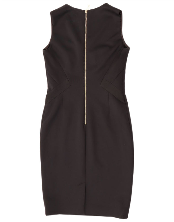Abito aderente senza maniche da donna Ted Baker taglia 3 medio poliestere nero