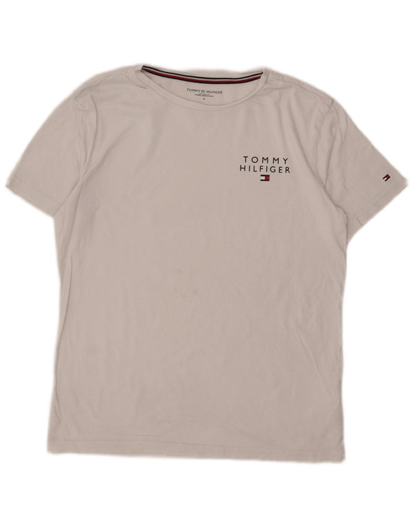 Tommy Hilfiger Uomo New York T-shirt Top Piccolo Cotone Bianco
