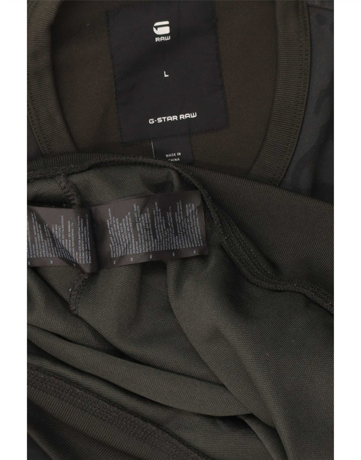 Felpa da uomo G-Star Maglione grande poliestere mimetico kaki