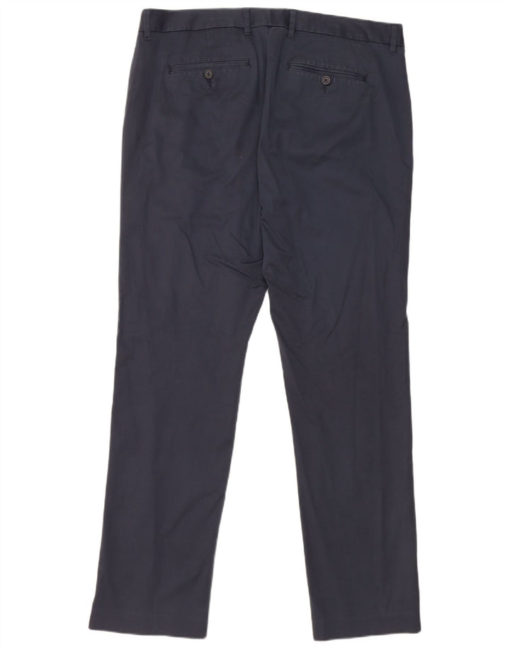 BONOBOS Pantaloni chino dritti da uomo Monday W35 L32 cotone blu navy