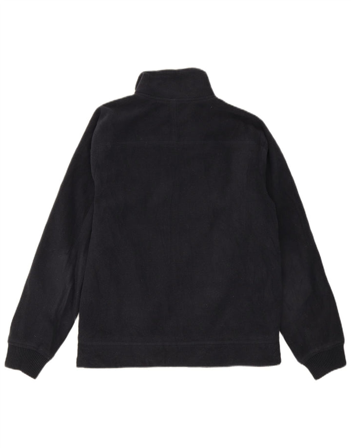 CHAMPION Mens Fleece Jacket UK 38 Medium Navy Blue Polyester