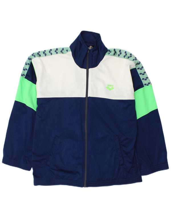 ARENA Giacca da tuta grafica da uomo con motivo color block medio blu navy