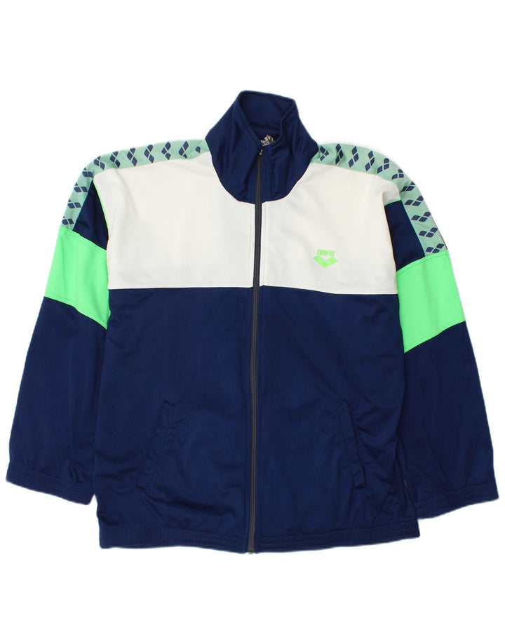 ARENA Giacca da tuta grafica da uomo con motivo color block medio blu navy