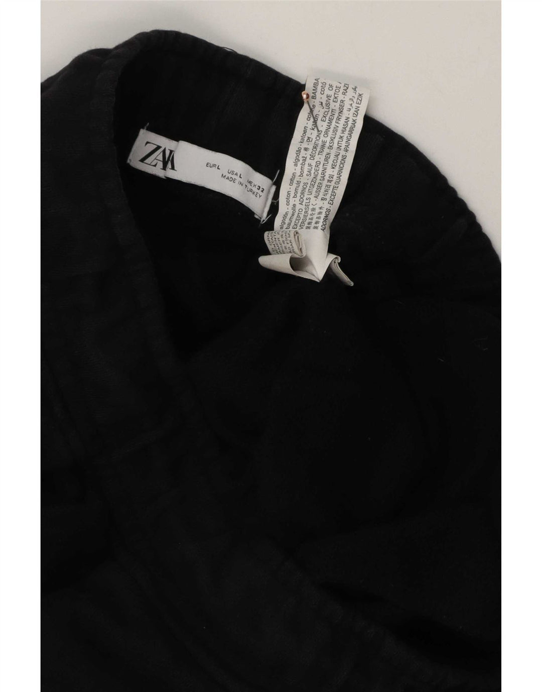 Pantaloni della tuta da uomo Zara grandi in cotone nero