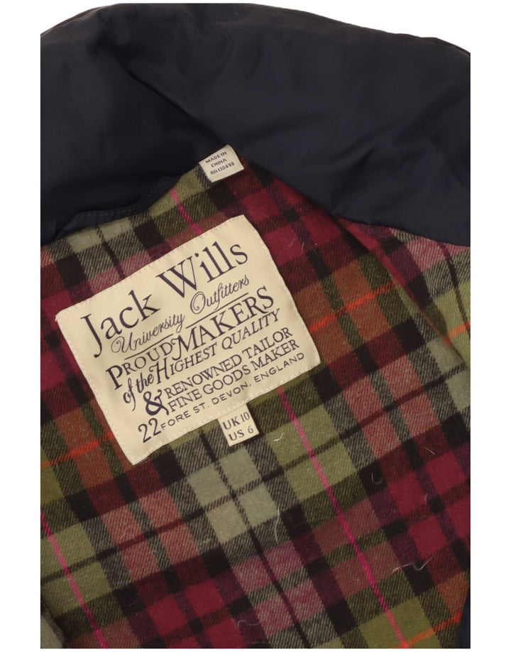 Gilet imbottito da donna Jack Wills UK 10 piccolo blu navy