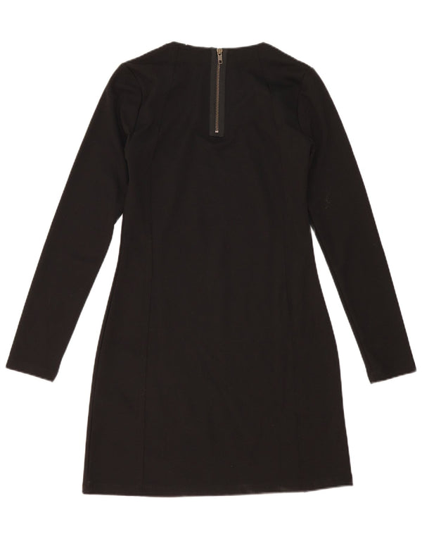 Desigual Abito tubino a maniche lunghe con grafica da donna UK 12 Medio Nero floreale