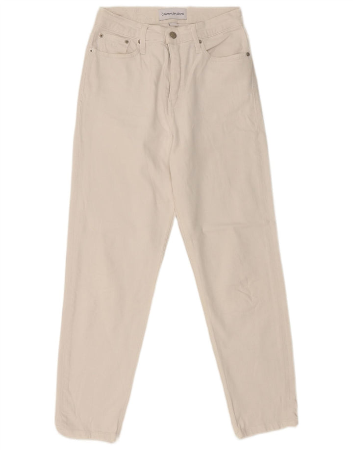 Jeans affusolati da donna Calvin Klein W26 L26 bianchi