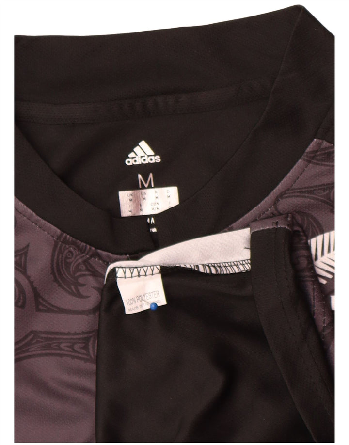 T-shirt grafica da uomo Adidas Top in poliestere Paisley nero medio