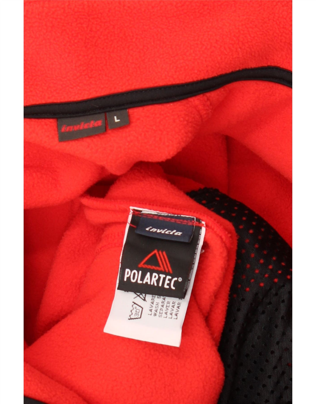 Giacca in pile da uomo INVICTA grande rossa in poliestere