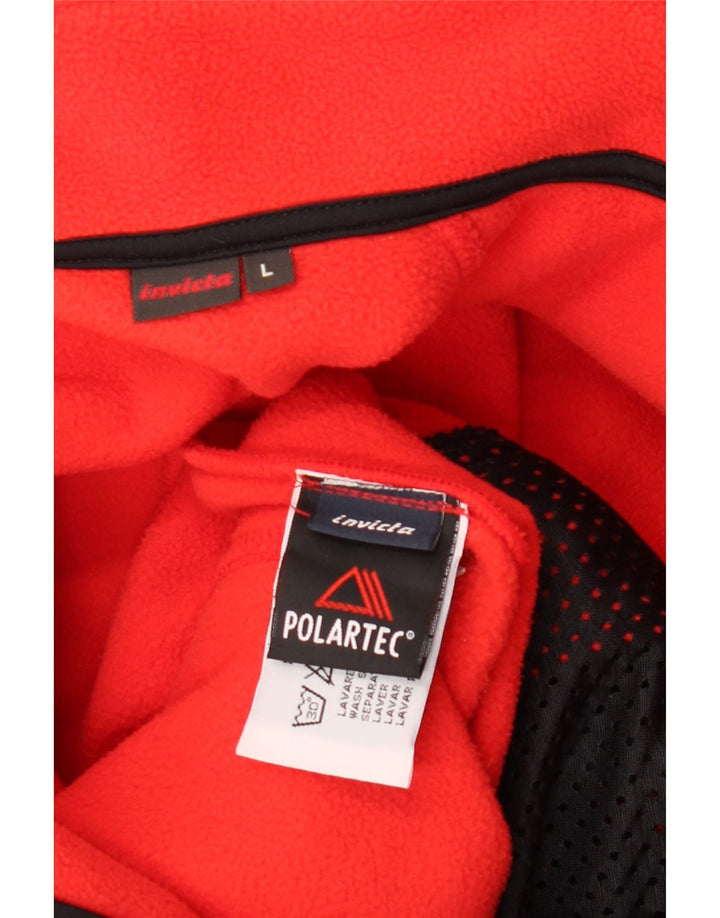 Giacca in pile da uomo INVICTA grande rossa in poliestere